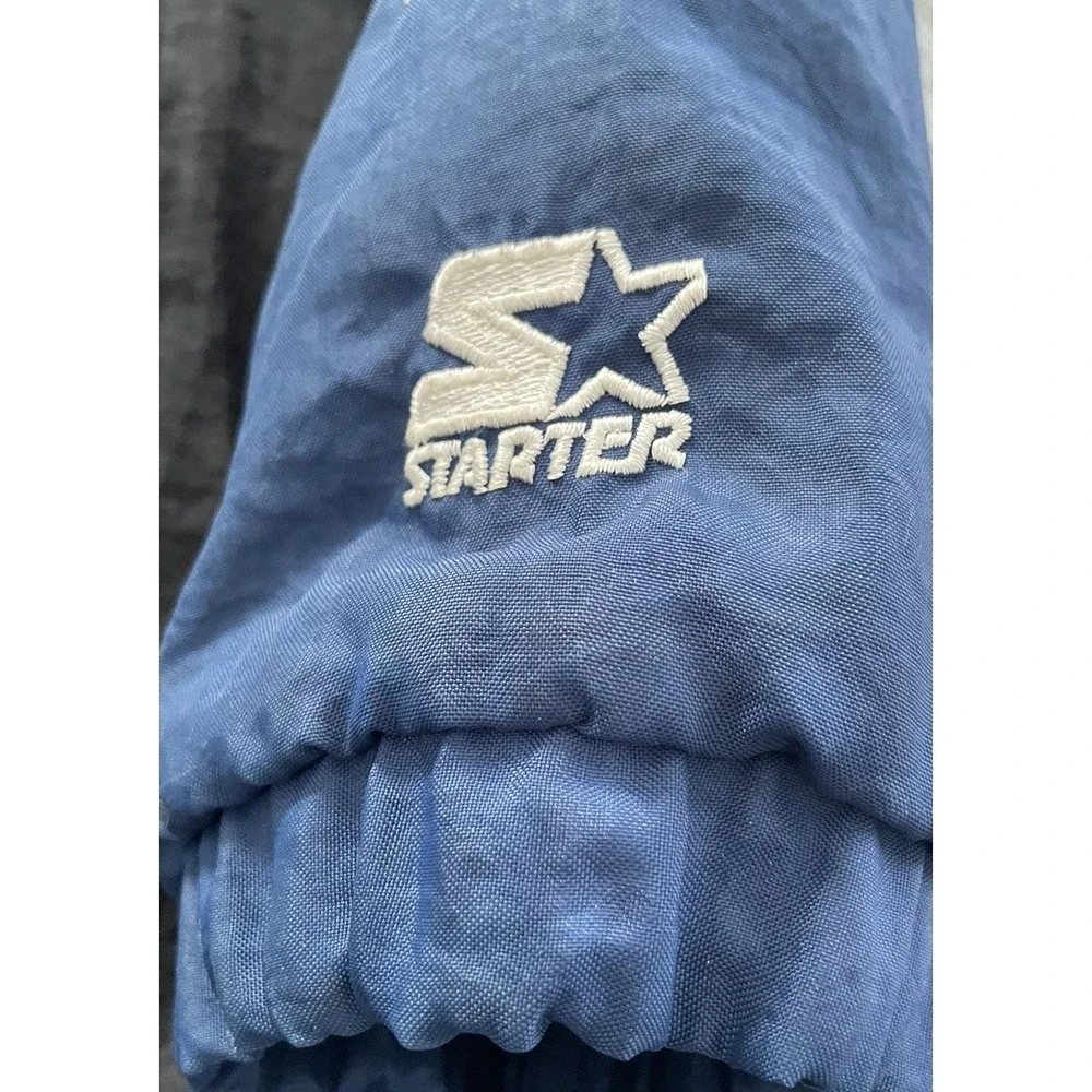 Vintage Starter Dallas Cowboys Hooded Puffer Jacket NFL Pro Line Zip Size‎ XL